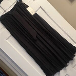 JOIE Black chiffon Pleated lined Skirt-NWT-size Small